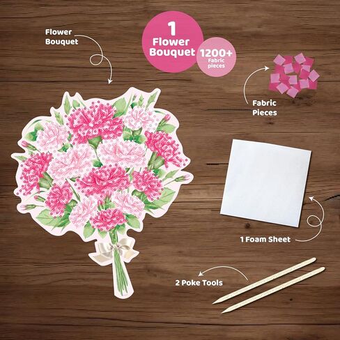 Unwynd Poke Art Flower Bouquet, Mess-Free Arts and Crafts for Adults, DIY Home Décor, Teen Craft Kits, Gifts for Women and Men in Saudi Arabia