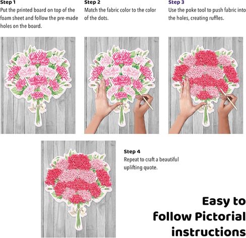Unwynd Poke Art Flower Bouquet, Mess-Free Arts and Crafts for Adults, DIY Home Décor, Teen Craft Kits, Gifts for Women and Men in Saudi Arabia