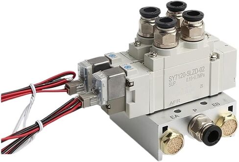 1PCS توليفة من صمام الملف اللولبي DC12V DC24V AC110V AC220V صمام التحكم في الأسطوانة SY3120-5LZD-M5 SY3120-3LZD-M5 4LZD 6LZD-M5 (SY3120-3LZD 4MM ، 3 مجموعات) in Saudi Arabia