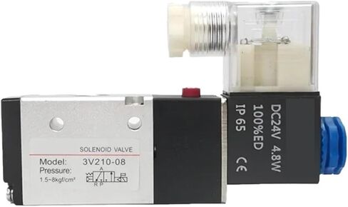 3V210-08 Pneumatic Solenoid Valve 3 Way 2 Position Air Directional Control Valve Pneumatic Valve DC12V 24V AC110V 220V(10mm fittings-NC,DC12V) in Saudi Arabia