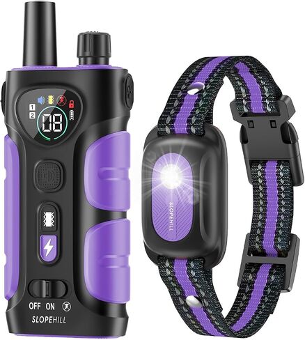 Dog Shock Collar,3300FT Dog Training Collar with Remote,IPX8 Waterproof E-Collar with Beep,Vibration,Shock,Flashing Light,Shock Lock Model,Rechargeable Electric Shock Collar for Dogs,Blue in Kuwait