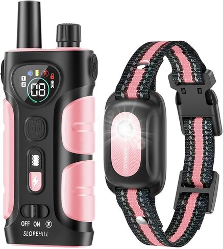 طوق صدمات الكلاب، طوق تدريب الكلاب بطول 3300 قدم مع جهاز تحكم عن بعد، طوق إلكتروني مقاوم للماء IPX8 مع صوت تنبيه، اهتزاز، صدمة، ضوء وامض، نموذج قفل الصدمات، طوق صدمة كهربائي قابل لإعادة الشحن للكلاب، أزرق in Kuwait