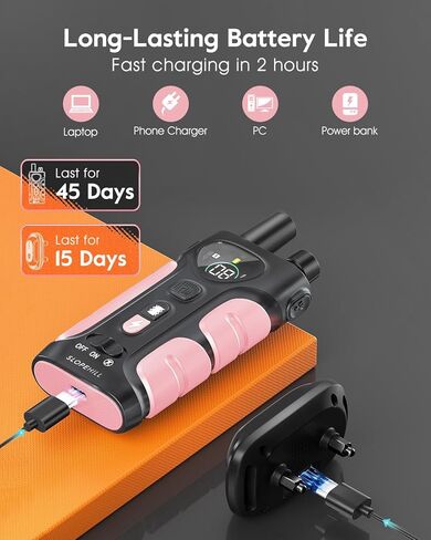 طوق صدمات الكلاب، طوق تدريب الكلاب بطول 3300 قدم مع جهاز تحكم عن بعد، طوق إلكتروني مقاوم للماء IPX8 مع صوت تنبيه، اهتزاز، صدمة، ضوء وامض، نموذج قفل الصدمات، طوق صدمة كهربائي قابل لإعادة الشحن للكلاب، أزرق in Kuwait