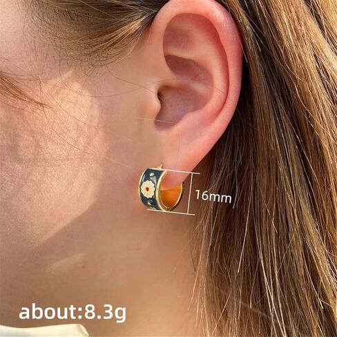 MALOYANVE 925 Sterling Silver Sunflower Studs Earrings for Women Dainty Cute 14k Gold Plated Vintage Boho Daisy Flower Piercing Stud Earrings Jewelry in Kuwait