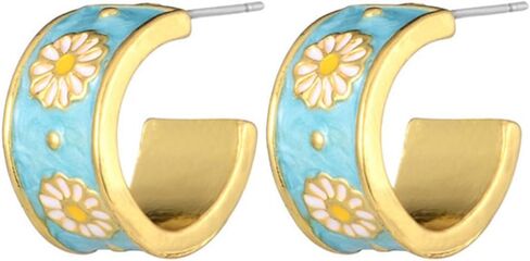 MALOYANVE 925 Sterling Silver Sunflower Studs Earrings for Women Dainty Cute 14k Gold Plated Vintage Boho Daisy Flower Piercing Stud Earrings Jewelry in Kuwait
