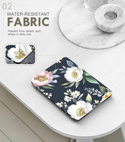 MoKo Case for All-New 7" Kindle Paperwhite 12th Generation 2024&Kindle Colorsoft Signature Edition 2024, Lightweight PU Protective Shell Cover with Auto Wake/Sleep for Kindle Paperwhite 2024, Black in Saudi Arabia