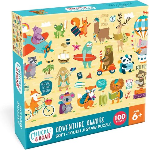 Chuckle & Roar - Cool Cats Puzzle - Engaging and Educational Puzzles for Kids - Larger Pieces Designed for Preschool Hands - 100 PC Jigsaw Puzzle in Saudi Arabia