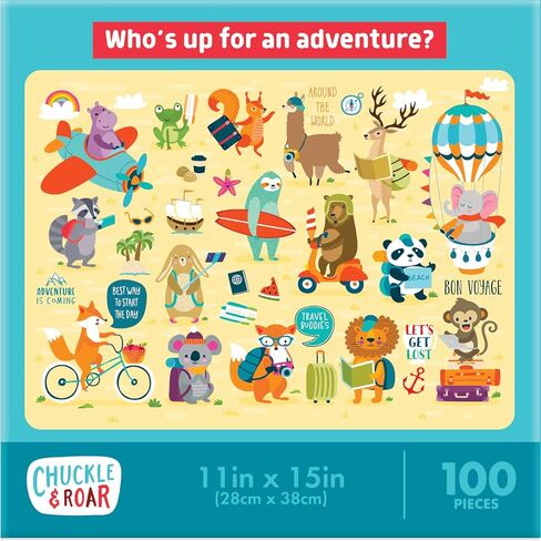 Chuckle & Roar - Cool Cats Puzzle - Engaging and Educational Puzzles for Kids - Larger Pieces Designed for Preschool Hands - 100 PC Jigsaw Puzzle in Saudi Arabia