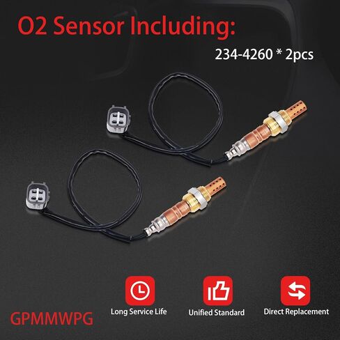2pcs O2 Sensor 234-4260 ، 02 مستشعر في اتجاه مجرى النهر ، مستشعر الأوكسجين بديل بديل متوافق مع Toyota لـ 4runner لـ Avalon for tacoma for taComa for tundra for Venza in Saudi Arabia