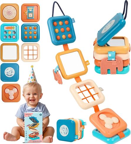 Busy Board for 1 Year Old, Montessori Toys for 1 2 Year Old Boy Girl Birthday Gifts, 8 in1 Travel Sensory Toys for Toddlers 1-3 Fine Motor Skills Learning Baby Toy 12-18 Months, Easter Basket Stuffers in Saudi Arabia