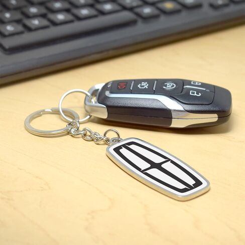 for Lincoln Logo Double Side 3D Die-Cut Metal Key Chain Key-Charm in Saudi Arabia