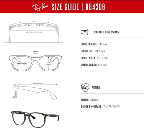 Ray-Ban RB4306 نظارات مستديرة للرجال للنساء + حزمة مع مجموعة نظارات المصمم IWEAR in Saudi Arabia