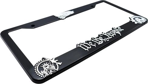 We The People for America 3D Raised License Plate Frame | 1 Pack Car License Plate Cover | Universal US Car Black License Plate Holder | Auto Accessories (Car, Truck and SUV) in Saudi Arabia