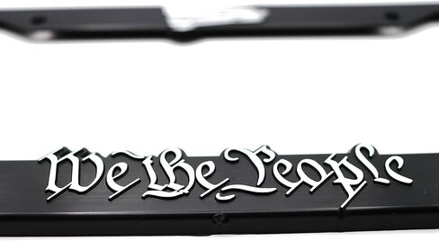 نحن الناس من أجل أمريكا ثلاثية الأبعاد رفعت إطار لوحة الترخيص | 1 حزمة لوحة رخصة السيارة غطاء | Universal US Car Car Black Plate حامل | إكسسوارات السيارات (السيارات والشاحنة وسيارات الدفع الرباعي) in Kuwait