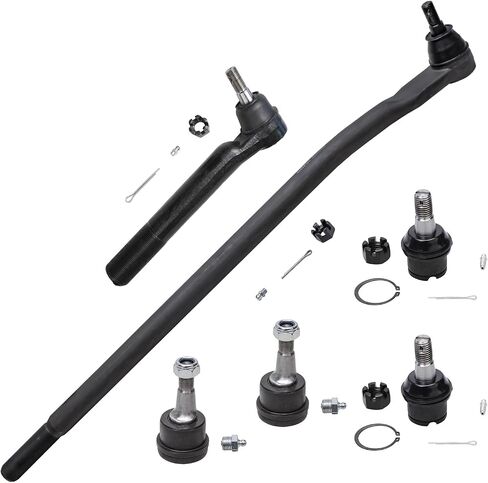 Detroit Axle - 4WD مفاصل الكرة الأمامية مقوملة التعادل لعام 2003-2013 دودج رام 2500 3500 ، 4 مفاصل الكرة العلوية والسفلية ، 2 من قضيب الربط الداخلي الخارجي الأيمن 2004 2005 2007 2007 2008 2010 2011 2012 البديل in Saudi Arabia