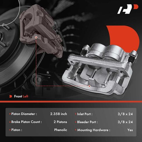 A-Premium Disc Brake Caliper Assembly with Bracket Compatible with Select Ford Models - F-350 Super Duty/F-450 Super Duty 2011-2012 - Front Left Driver Side in Saudi Arabia