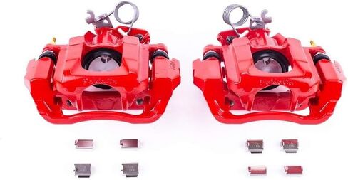 Power Stop Rear S5298 Pair of High-Temp Red Powder Coated Calipers For Ford Edge 2011-2014, Lincoln MKX 2011-2015 [Model Specific] in Kuwait