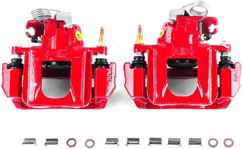 Power Stop Rear S5298 Pair of High-Temp Red Powder Coated Calipers For Ford Edge 2011-2014, Lincoln MKX 2011-2015 [Model Specific] in Kuwait