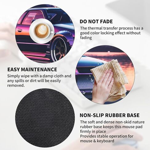 JDM Car R34 Large Mouse Pad Japanese Car Purple Sea Cool Desk Mat Computer Accessories Gaming Office Organizers Supplies Decor Essentials Keyboard Pads for Desk Rubber 30x60cm in Kuwait