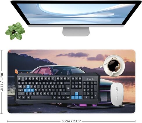 JDM Car R34 Large Mouse Pad Japanese Car Purple Sea Cool Desk Mat Computer Accessories Gaming Office Organizers Supplies Decor Essentials Keyboard Pads for Desk Rubber 30x60cm in Kuwait
