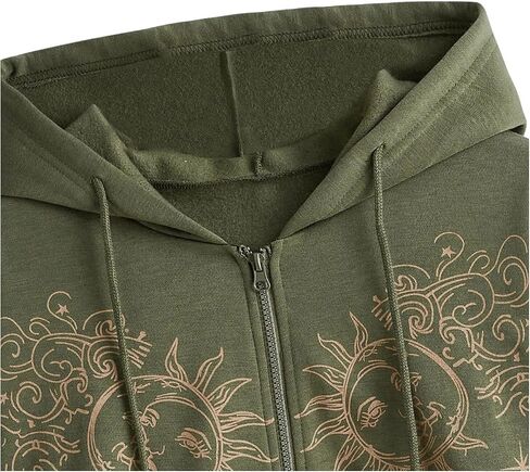 Soly Hux Women's up Hoodies Sweatshirt Swayshring Sun Print Drop Counder Counder Long Sleeve in Saudi Arabia