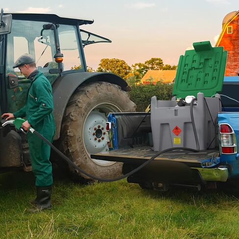 YITAMOTOR Portable Diesel Tank 55 Gallon, Diesel Fuel Tank with 12V Electric Transfer Pump with Auto Fueling Nozzle & 360°Swivel Connector 13.1ft Rubber Hose in Saudi Arabia