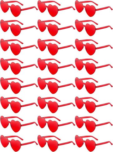 Geyoga 24 Pairs Heart Sunglasses Bulk Heart Shaped Sun Glasses Rimless Eyeglass for Women Men Spring Summer Party in Saudi Arabia