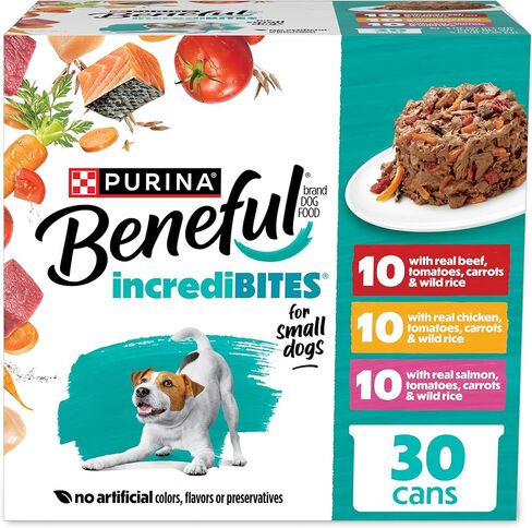 Purina Beneful Small Breed Wet Dog Food Variety Pack, IncrediBites - (2 Packs of 12) 3 oz. Cans in Kuwait