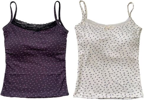 Girls Floral Print Camisole Crop Top Sleeveless Built-in Bra Bralette Slim Fit Cami Tops for Teen Girls in Saudi Arabia