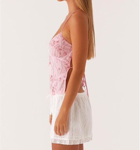 Women Strapless Floral Print Bandeau Tube Crop Top Y2k Fold Over Graphic Tube Tops Reversible Slim Fit Shirt Summer in Kuwait