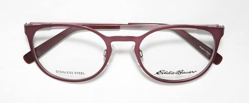 Eddie Bauer 32205 Womens/Ladies Oval Comple-Rim Full Revible Coyglasses/Eyewear (49-19-135 ، Wine) in Saudi Arabia