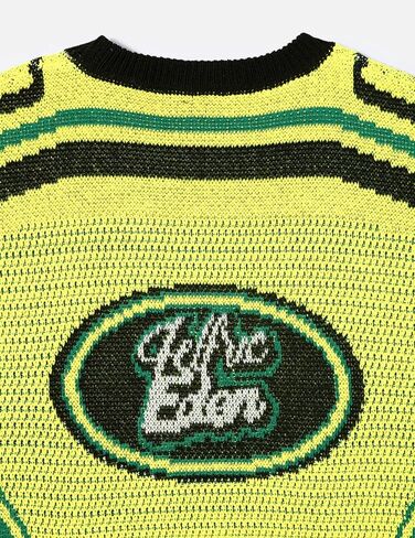 Aelfric Eden T Shirts Oversized Number Graphic Unisex Knit Stripe Tee Color Blocking Streetwear 2025 Trend Tops in Saudi Arabia