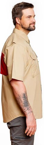Men's Khaki Texas Flag Fishing Shirts Short Sleeves in Kuwait