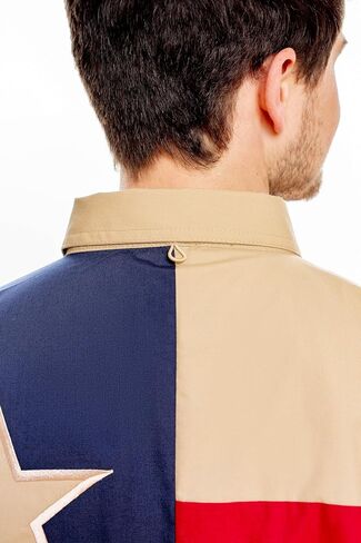 Men's Khaki Texas Flag Fishing Shirts Short Sleeves in Kuwait