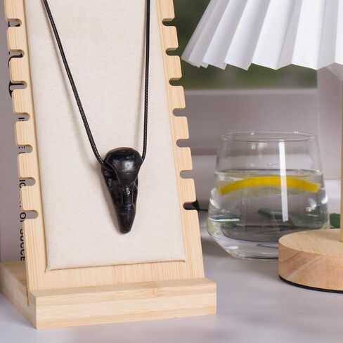 Obsidian Crystal Raven Skull Statue Mystical Gothic Decor,1.9 Inch Natural Gemstone Crow Skull Figurine for Home Faux Bird Bone Jewelry Necklace Decor,Witchy Gift for Men and Women in Saudi Arabia