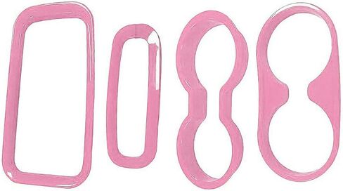 E-cowlboy 4PCS Interior Accessories Decoration Cover Trim Kit Front+Rear Water Cup Holder Trim Gear Shift Box Trim Transfer Case Trim for Jeep Wrangler JK JKU 2011-2018 4-Door (Pink) in Saudi Arabia