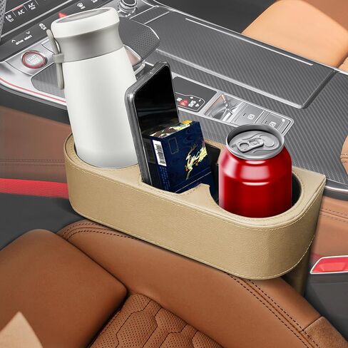 Car Gap Cup Holder, Car Seat Storage Box, Multifunctional Cup Drink Holders, Auto Front Seat Gap Interior Drink Organizer Car Storage Accessories Universal for Bottle Cellphone Card (Grey) in Saudi Arabia
