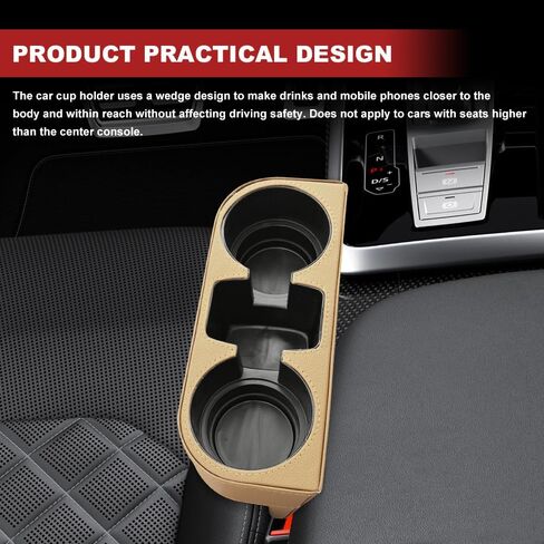 Car Gap Cup Holder, Car Seat Storage Box, Multifunctional Cup Drink Holders, Auto Front Seat Gap Interior Drink Organizer Car Storage Accessories Universal for Bottle Cellphone Card (Grey) in Saudi Arabia