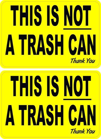 StickerTalk This is Not a Trash Can Vinyl Stickers, 1 Sheet of 2 Stickers, 3 inches by 2 inches Each in Kuwait