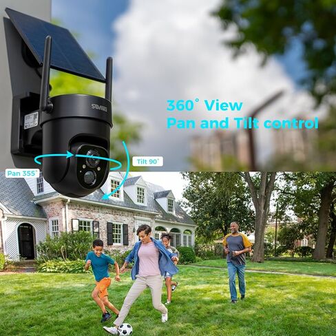Vicohome 2CQ4 2K AI Solar Security Camera Wireless Outdoor ، Cam Camed Beathy Powered ، Vision Color Night ، صوت ثنائية ، اكتشاف الحركة ، سهلة الإعداد ، صفارات الإنذار المصباح المسموع 180 يومًا من سياسة التبادل in Kuwait