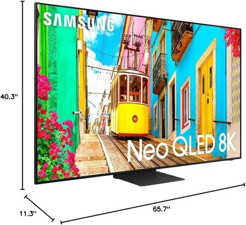 SAMSUNG QN65QN800D 65 Inch Neo QLED 8K Smart TV (2024 Model) Bundle with Microsoft Value Pack & 1 YR CPS Enhanced Protection Pack in Saudi Arabia