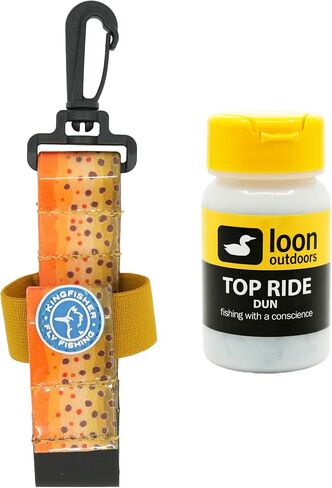 Loon Outdoors Top Ride Dun Powder Dry Fly Floatant with Kingfisher Dry Shake Holder in Saudi Arabia