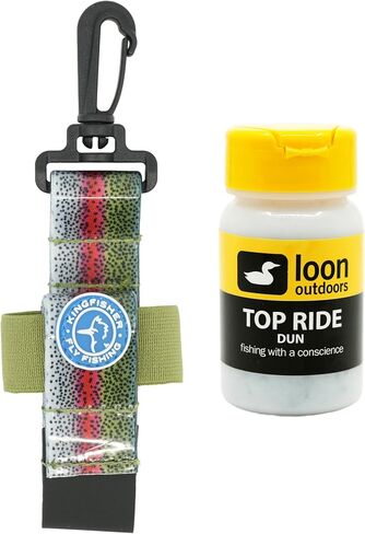 Loon Outdoors Top Ride Dun Powder Dry Fly Floatant with Kingfisher Dry Shake Holder in Saudi Arabia