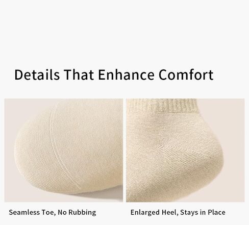 10 Pairs Women's Cushioned Crew Socks, Seamless Toe Design,High Elasticity Soft Above Ankle Athletic Hiking Running Sock for Women Girls Size 6-10 in Saudi Arabia