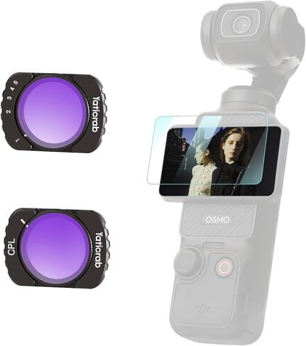 عدسة زاوية عريضة لجيب DJI Osmo 3 ، 0.72x مرفق مغناطيسي واسع النطاق ، عرض بانورامي 112 درجة مع تشويه صفر ، الزجاج البصري HD + واقي الشاشة وقطعة قماش التنظيف in Kuwait