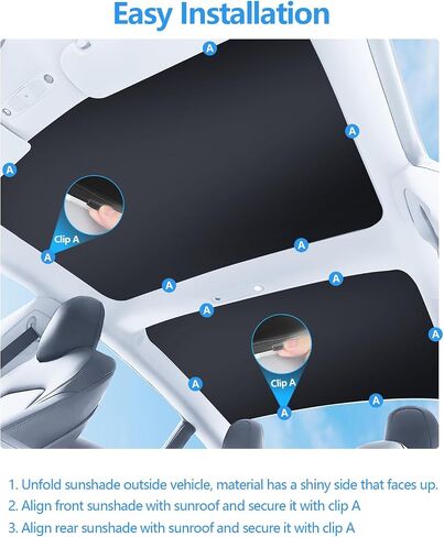 2026 Tesla Sunshade Roof Model y Juniper 2025 Roof Sunshade No Gap & Sagn Free Glass Model y in Kuwait