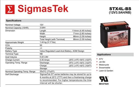 بطارية الدراجات النارية GTX4L-BS (استبدال) in Kuwait