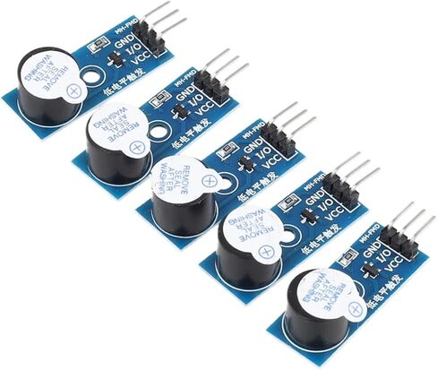 5PCS Active Buzzer Module DIY Kit 3.3V-5V Buzzer Module Low Level Trigger Buzzer Alarm Beeper Module Electronic Component in Saudi Arabia