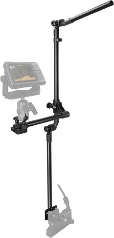 Livescope Transducer Pole Mount Kayak, Marine-Grade Aluminum Mount for Garmin/Lowrance, Adjustable Depth 360° Rotating Transducer, Drill-Down Base with 1.5'' Ball in Kuwait