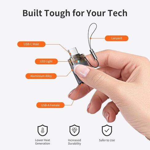 Mcdodo 36W USB-C to Lightning Adapter with Lanyard, Type-C to Lightning Adapter PD Fast Charging for iPhone/AirPods/Original MacBook, Support Charging&Data Transmission in Kuwait